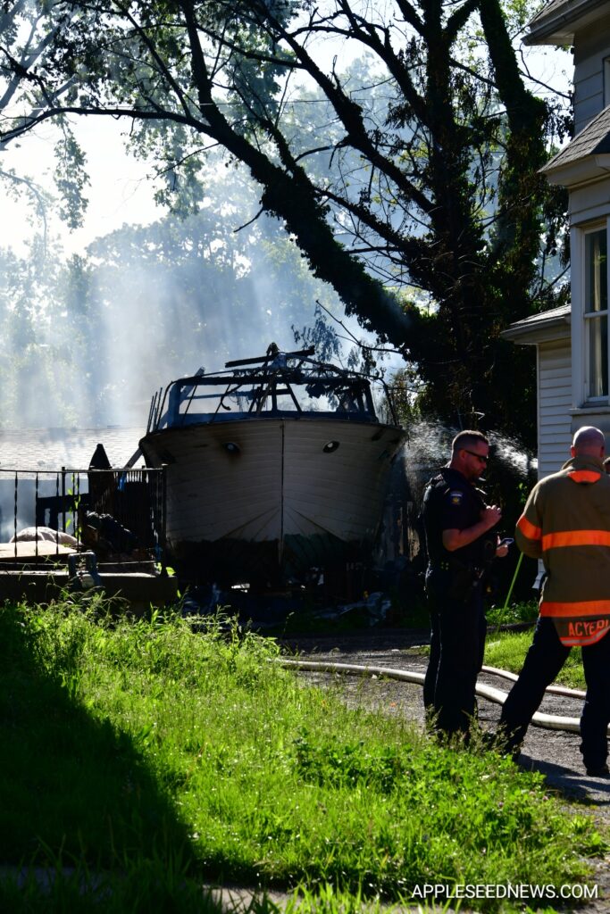 Fire Destroys Garage and Boat on Helen Avenue; Investigation Underway 6