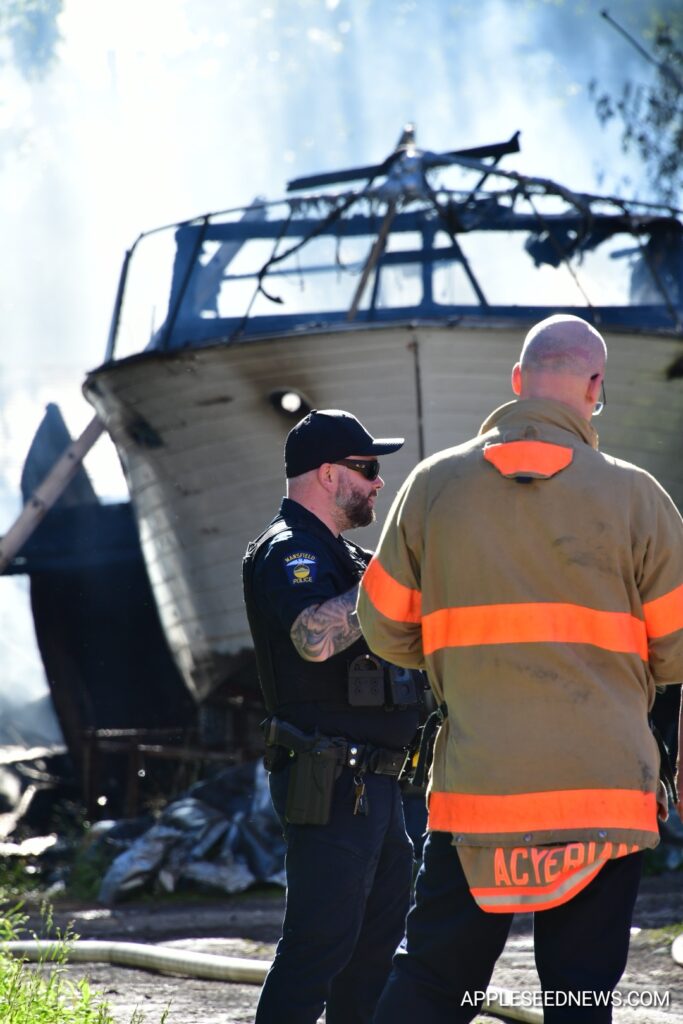 Fire Destroys Garage and Boat on Helen Avenue; Investigation Underway 11