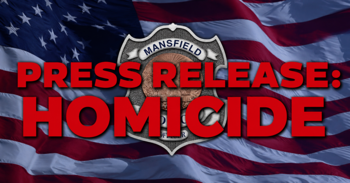 Mansfield Police Department Press Release Homicide