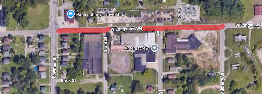 Road Closure Notice - West Longview Ave. 1